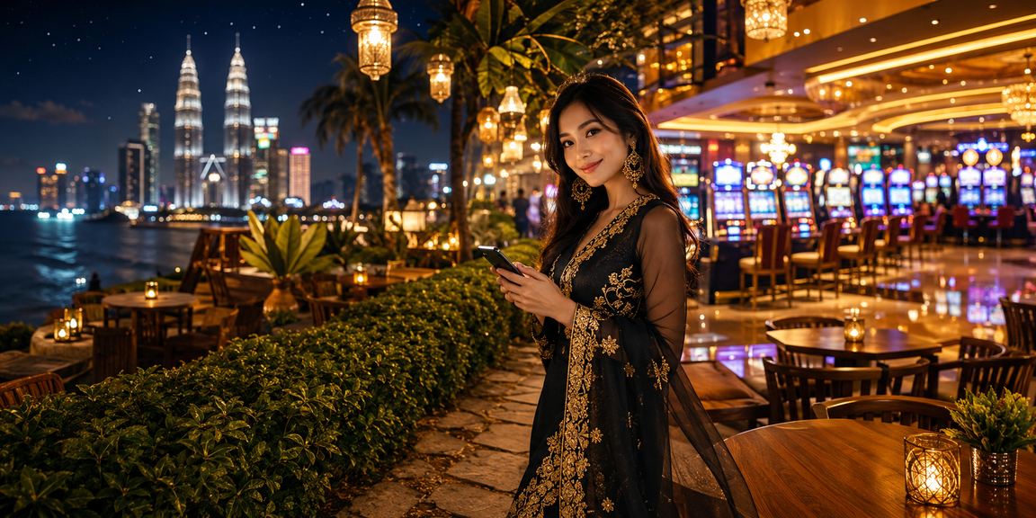 Kasino mudah alih bertema Hari Raya di Kuala Lumpur dengan loteri dan promosi perayaan